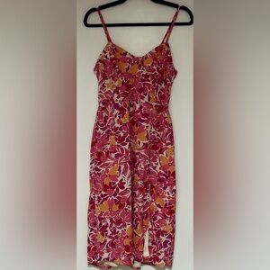 Jessica Simpson Pink and Orange Floral Dress Size Medium